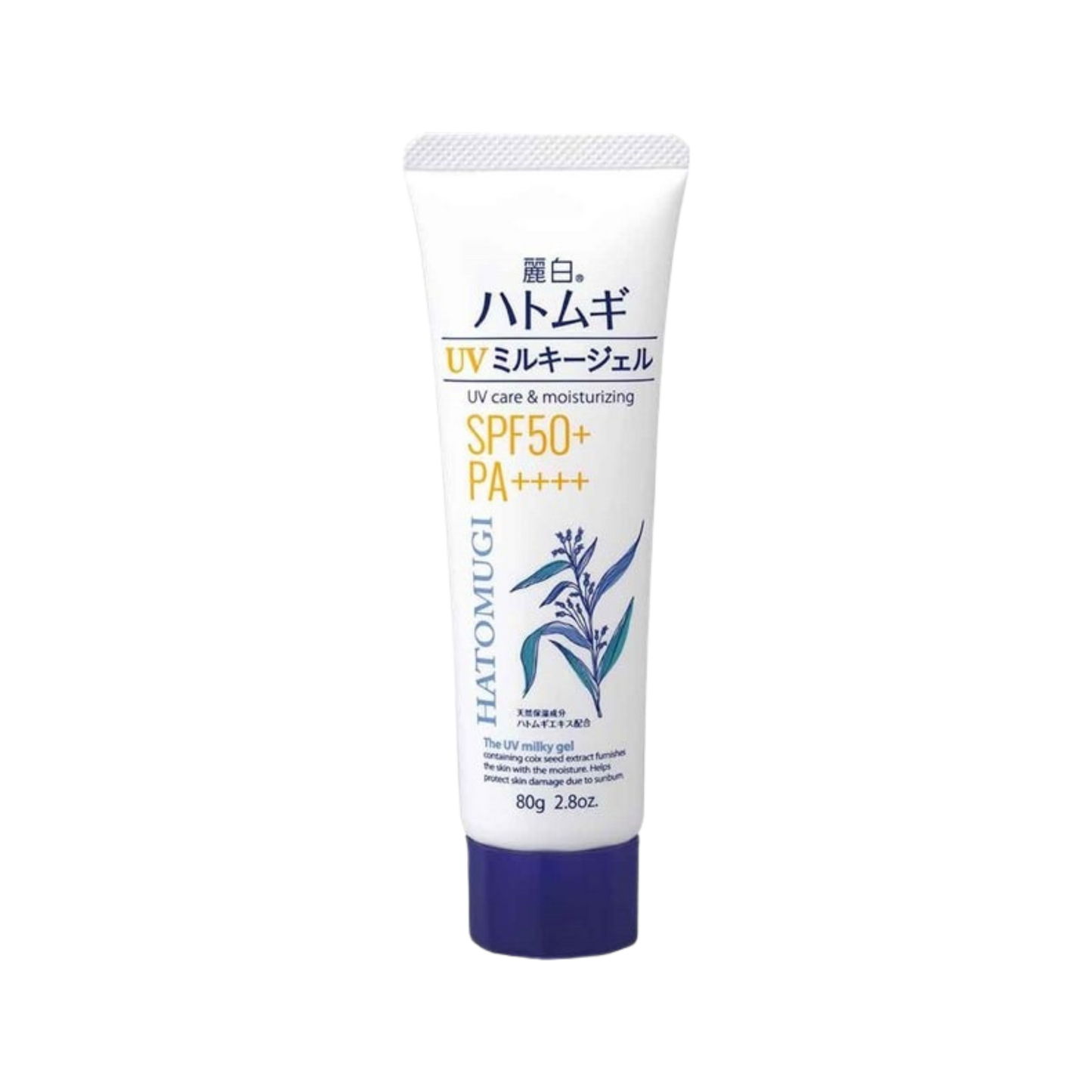 Hatomugi The UV Milky Sunscreen Gel UV Care & Moisturizing SPF50+ PA++++ 80g